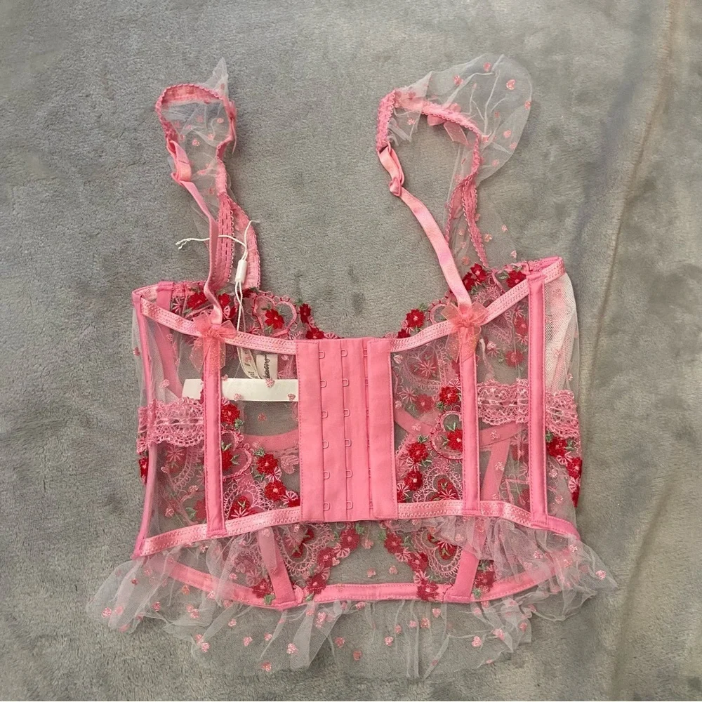 New! For love and lemons whimsical garden bustier bra top 10101 - Picture 11 of 12